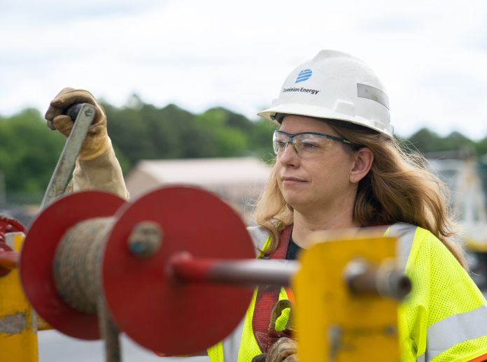 Lineworker Megan Yeager